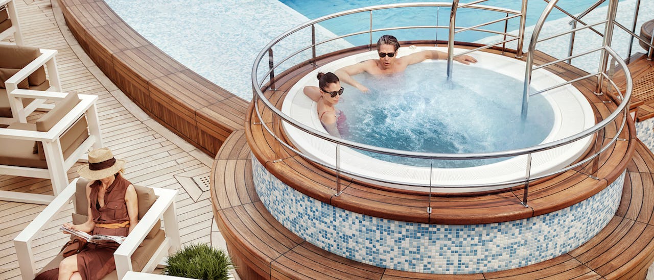 Relax in one of the whirlpools